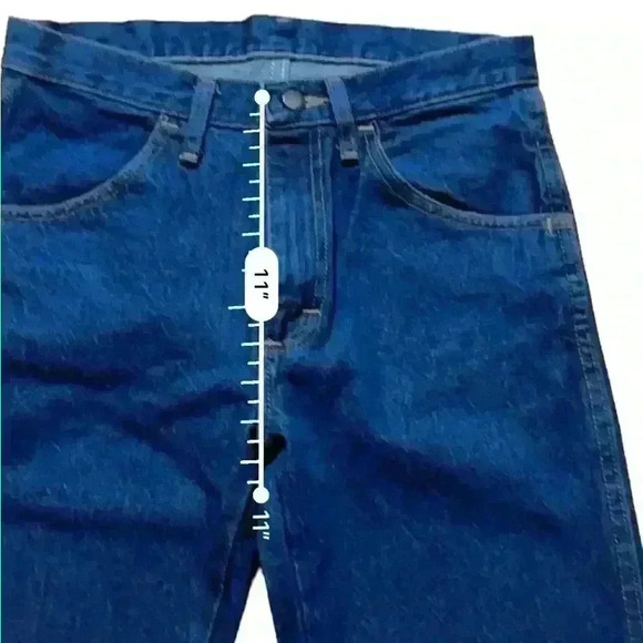 Vintage 90s Patched Rustler Dark Wash Denim Jeans Made in USA Size 28x25 - Picture 12 of 12